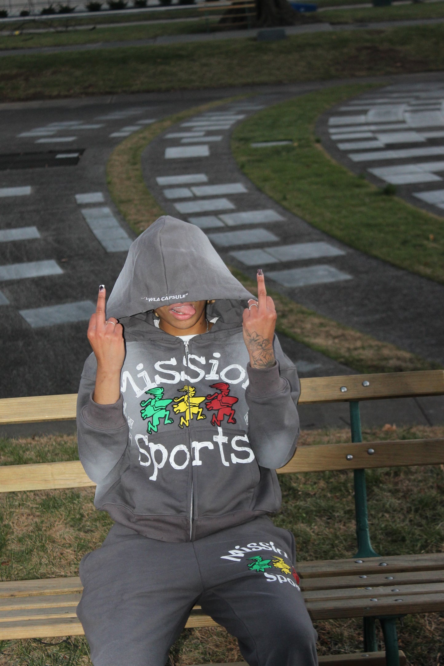 “MISSION SPORTS” HOODIE